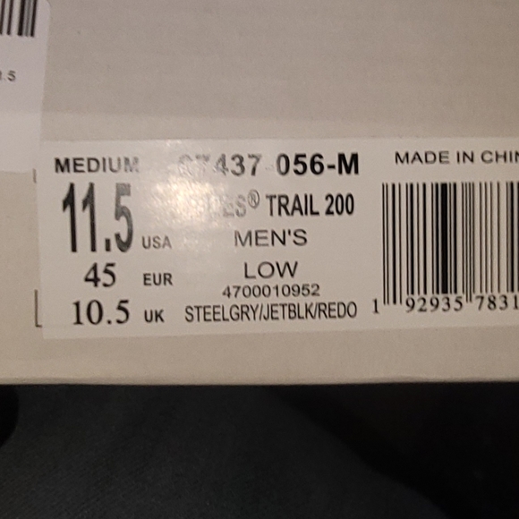 K-swiss 11.5 TUBES TRAIL 200 MEN'S USA LOW steel gray / jet black - Picture 3 of 4